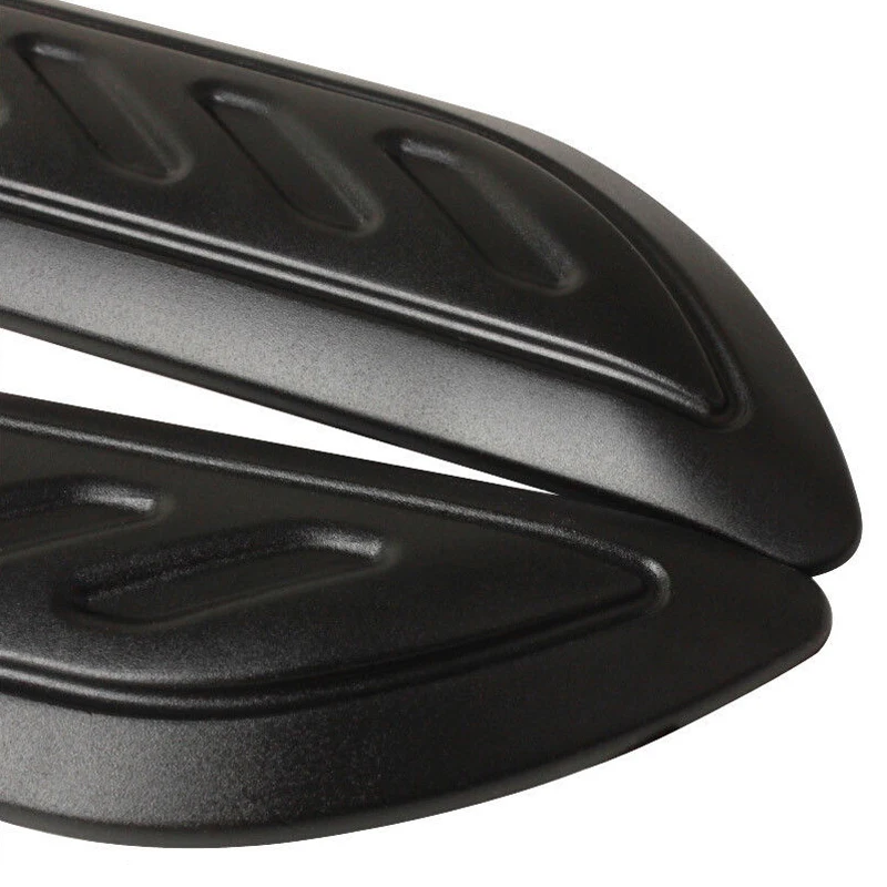2pcs Black Car Rubber Door Sticker Bumper Corner Protector Anti-Kick Scratch Pad Scratch Proof Textured Pad Sill Strip Guard