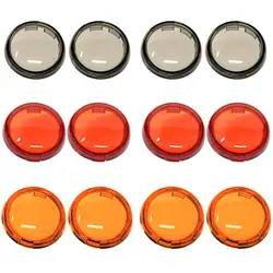 4PCS Turn Signal Light Indicator Lens Cover For Harley Sportster 883 1200 Touring Road King Dyna Heritage Softail