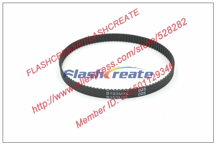 

10pcs B103 MXL Timing Belt Teeth 103 Width 6.35mm Length 209.296mm B103MXL Rubber Closed-Loop Synchronous Belt Fit MXL Pulley