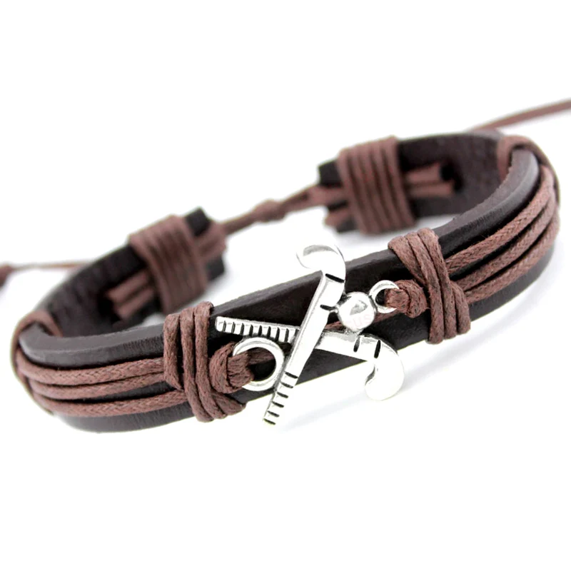 Field Ice Hockey Player Soccer Football Softball Volleyball Lacrosse Gymnastics Tennis Charm Leather Bracelets Women Men Jewelry