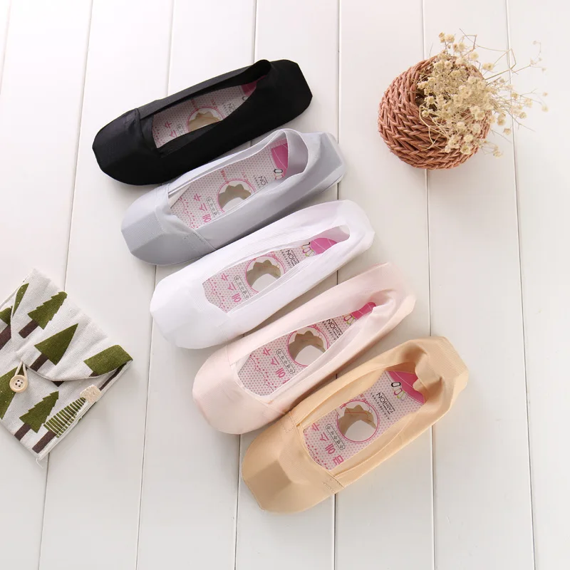 

Summer Silica Gel Lace Boat Socks Invisible Cotton Sole Non-slip Antiskid Slippers Anti-Slip Sock 2pair=4pcs ws7412