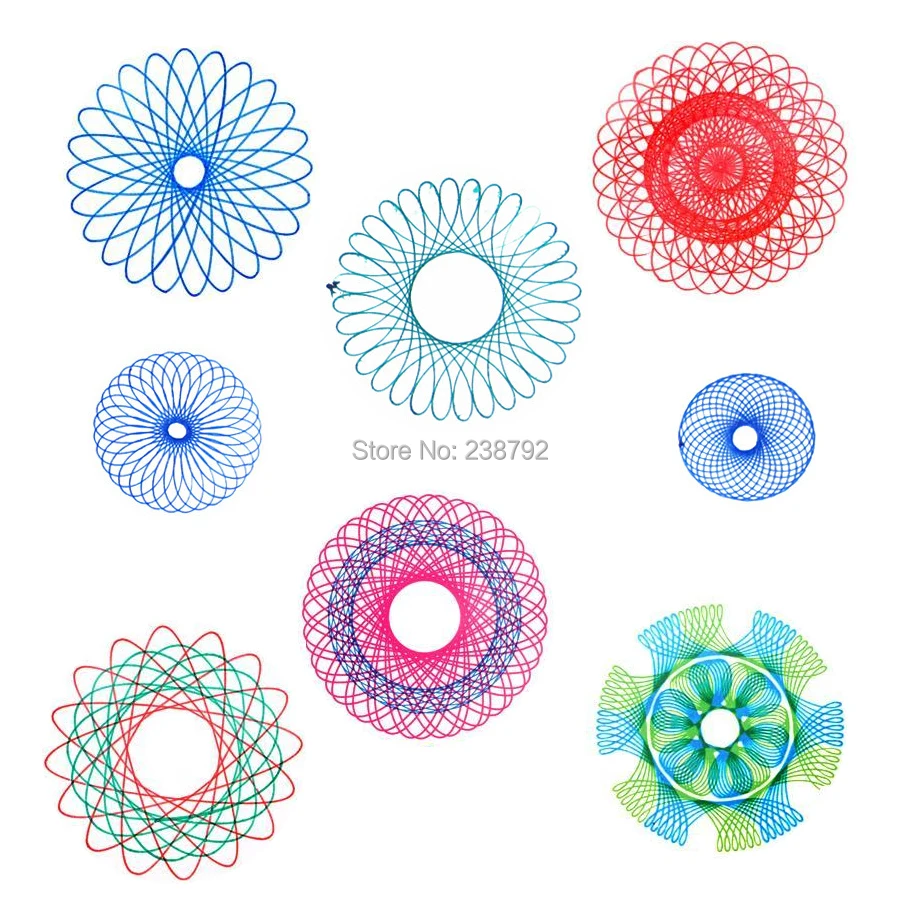 Travel Spirograph Playset Artist Drawing toys with colorful Pens and 5 Accessories Draw Spiral Designs educational toys for kids