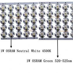 50PCS OSSR Gold Dragon 1W 3W  High Power LED Chip Diode Pure White 5000K Green 520nm with 16mm pcb Heatsink for DIY/Bulb