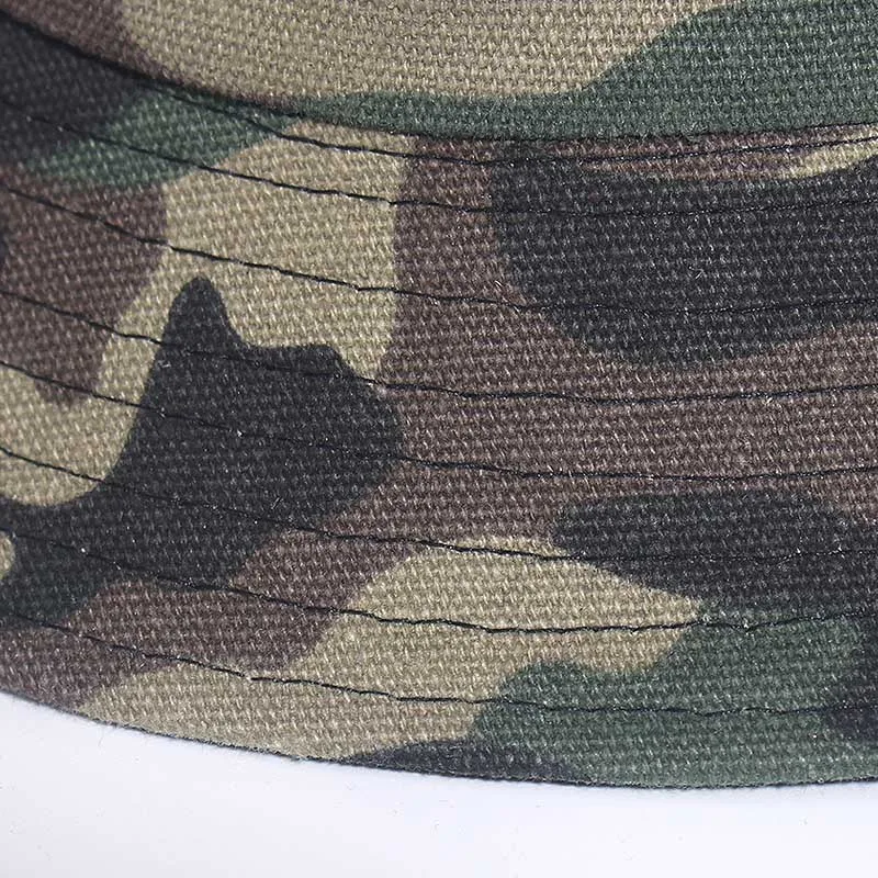 Camouflage Bucket Hat Women And Men Brand New Unisex Caps Casual Double Layer Fabric Hats Panama Beach Fishing Hat Hip Hop Cap