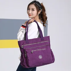 Women Handbags Fashion Waterproof Oxford Tote Casual Nylon Shoulder Bag Mummy Large Capacity Canvas Top-handle Messenger Bag