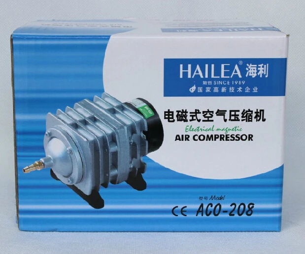 Free shipping 45L/min 25W Hailea ACO-208 Electromagnetic Air Compressor,aquarium air pump,aquarium oxygen