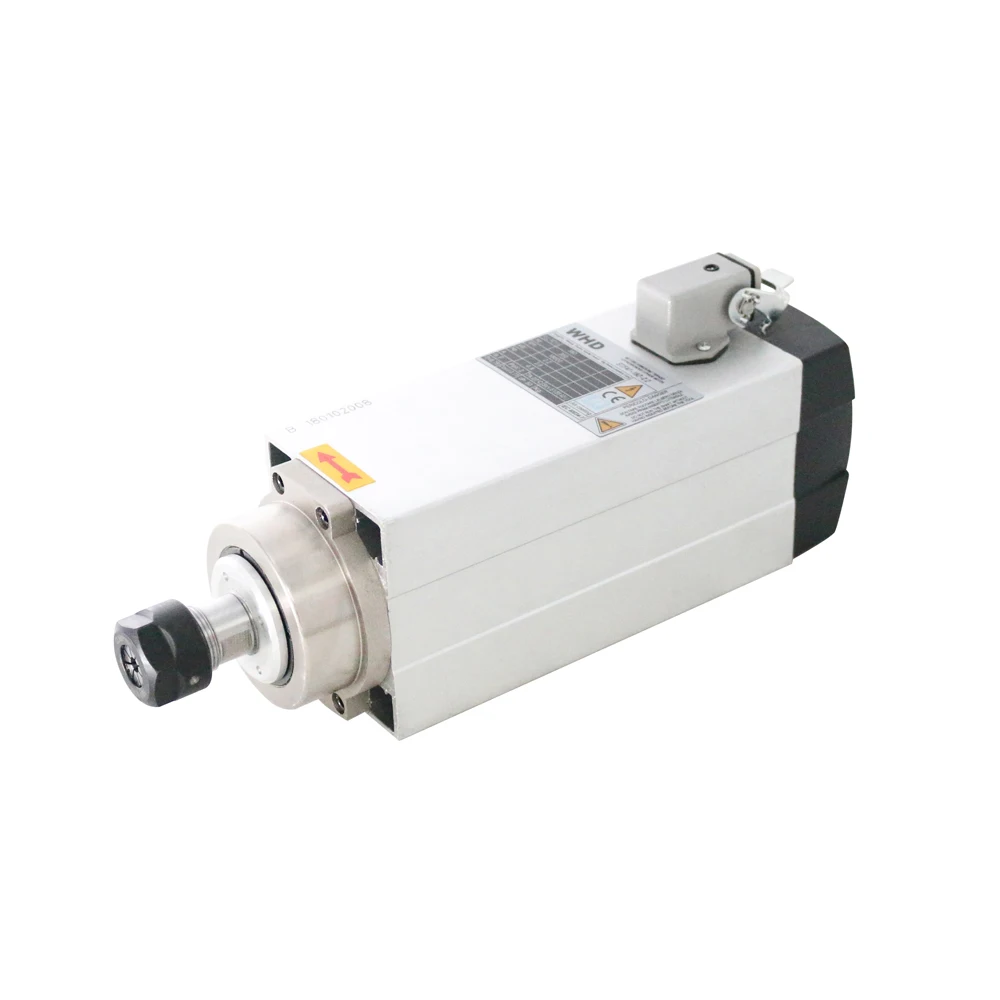 전문가용 2.2kw 380V/220V CNC 공기 냉각 스핀들 ER20 방진 18000 RPM 조각 기계 스핀들, 300Hz 스퀘어 스핀들
