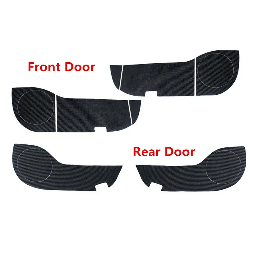 YAQUICKA Fit For Lexus RX RX200t 2016 2017 2018 Car Door Anti Kick Carbon Fiber Stickers Interior Accessories 4Pcs/set