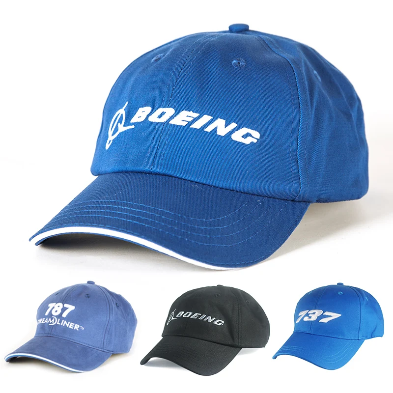 Embroidery Boeeing B787 737 747 777 787 Hat Outdoor Baseball Cap Adjustable for Pilot Aviation Flight Crew Blue Black Men women