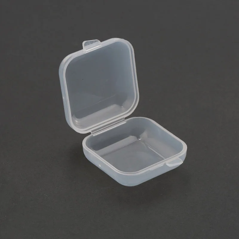 2019 NEW 3.5*3.5*2cm Small Plastic Storage Box for Jewelry Beads Earring Jewelry Container Transparent Square Box Case Container