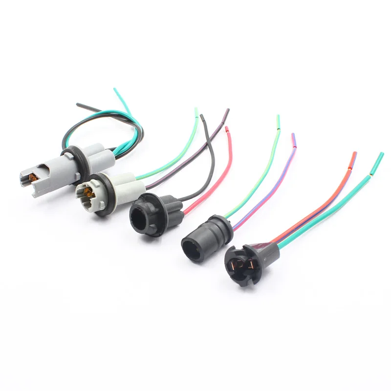 KELIMI 4 Pieces T10 W5W LED Light Wire Harness holder Connector t10 led Extension Adapters Socket Plug car styling