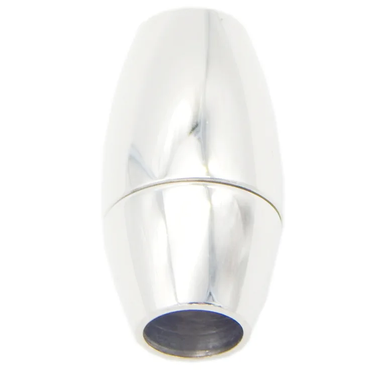 Round Leather Cord Barrel Shape Stainless Steel Magnetic Clasps 7 Sizes 2mm-8mm Hole DIY Jewelry Accessories BXGC-057