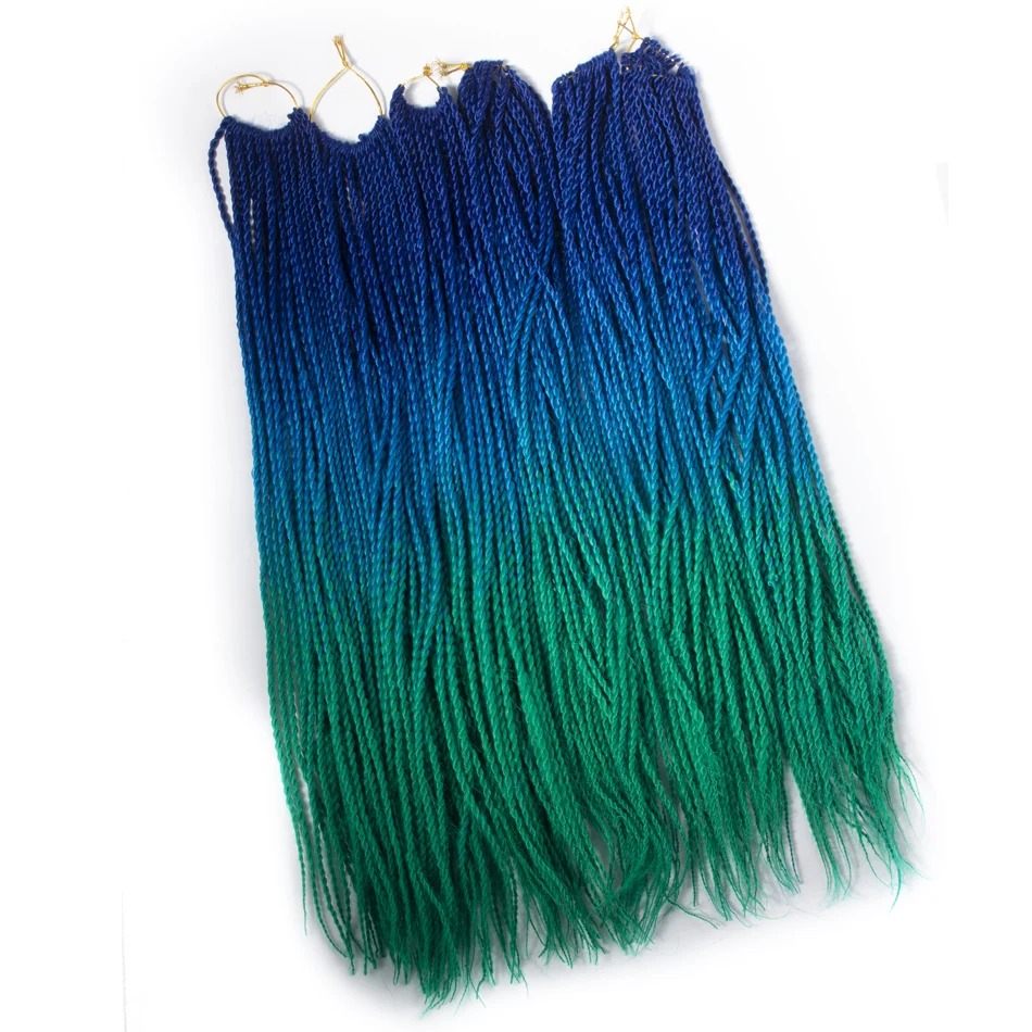 Senegalese Twist Zöpfe 1 Packs Ombre Farbe Häkeln Flechten Haar 30 Wurzeln/Pack Synthetische Haar Extensions