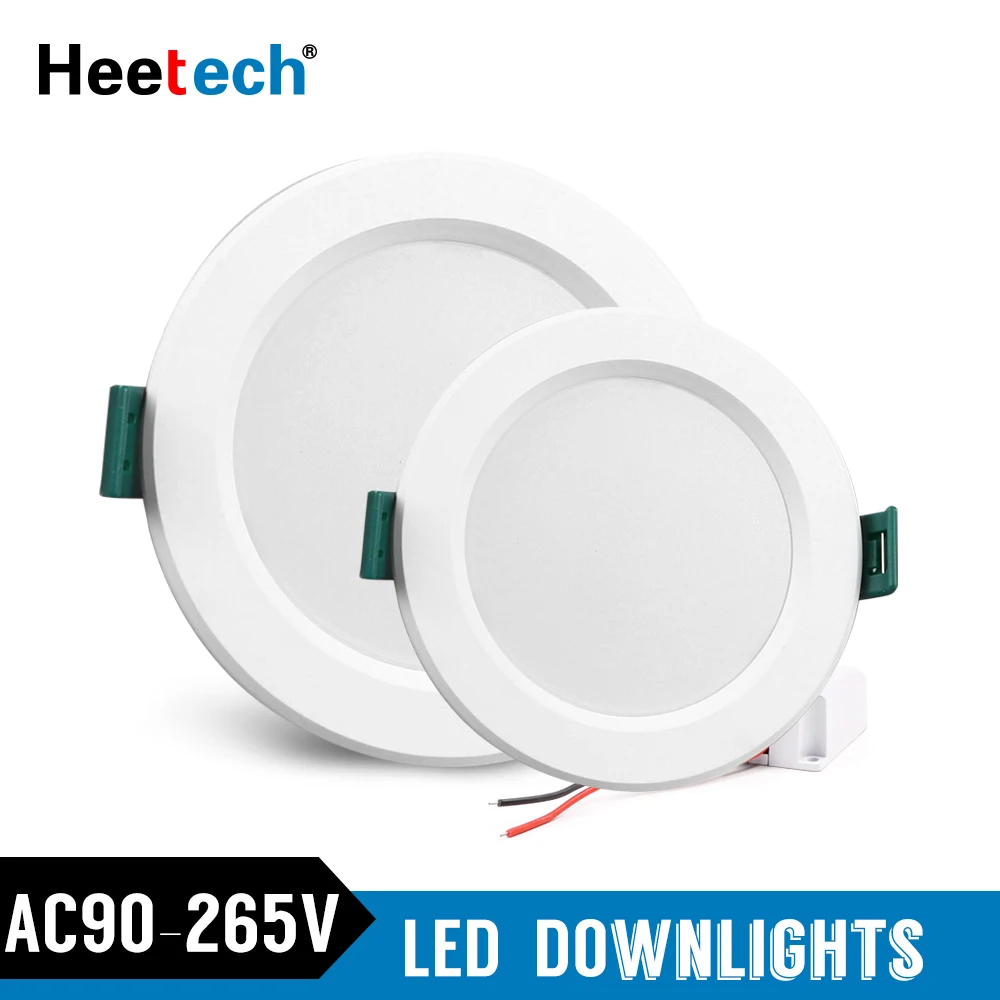 LED typu Downlight 5W 9W 15W 18W okrągłe wpuszczone lampa 110V 220V 230V 240V lampa sufitowa Led sypialnia kuchnia kryty oświetlenie punktowe LED