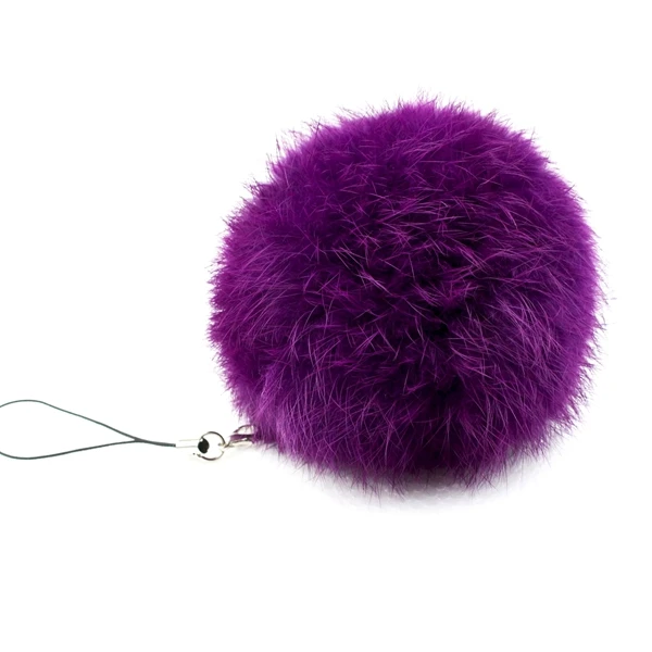 

rabbit Fur Ball Key chains 100pcs/lot 8CM Genuine Rabbit Fur car keychain fur pompom key chain