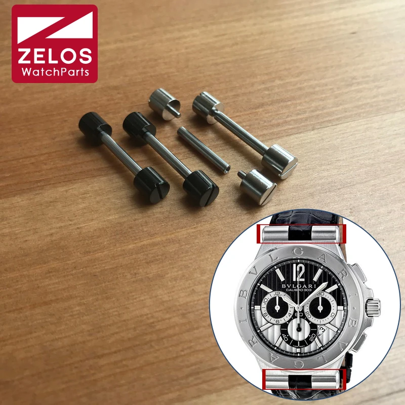 

2pieces/set 24mm watch screw tube ear bar for Bvlgari DIAGONO 42mm watch lug connect watch strap parts