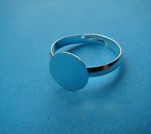 

free shipping!!!!! 10MM Silver Plate Nickel Free Adjustable Ring Base/Ring blanks