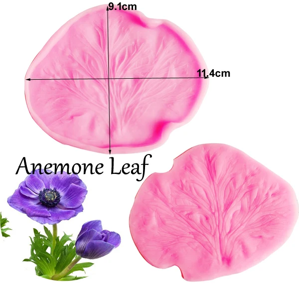 Anemone Petal Veiner Silicone Mould Flower Fondant Gumpaste Candy Mold Cake Decorating Tools ,Sugarcraft Mold CS217