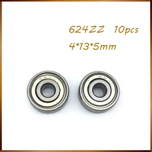 

10PCS/LOT 624 624Z 624ZZ ball-bearing 4*13*5 mm bearing steel-bearing