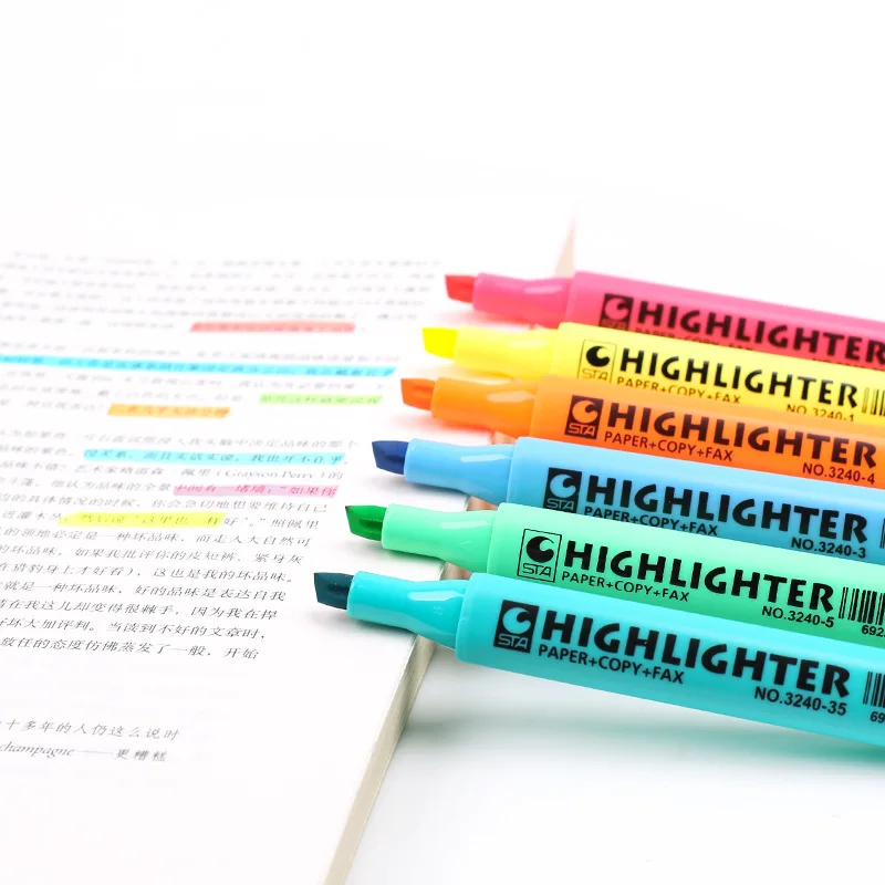 Nette Farbe Dreieck Stift Stange Fluoreszierende Stift Student Kawaii Fluoreszierende Markieren Markierung Stift Malerei Schreibwaren Lernen Supplies1 Pcs