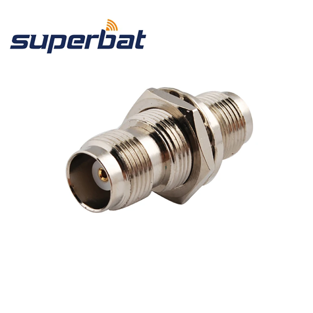 Superbat 5pcs TNC-TNC Adapter TNC Female to Jack Bulkhead Straight RF Coaxial Connector