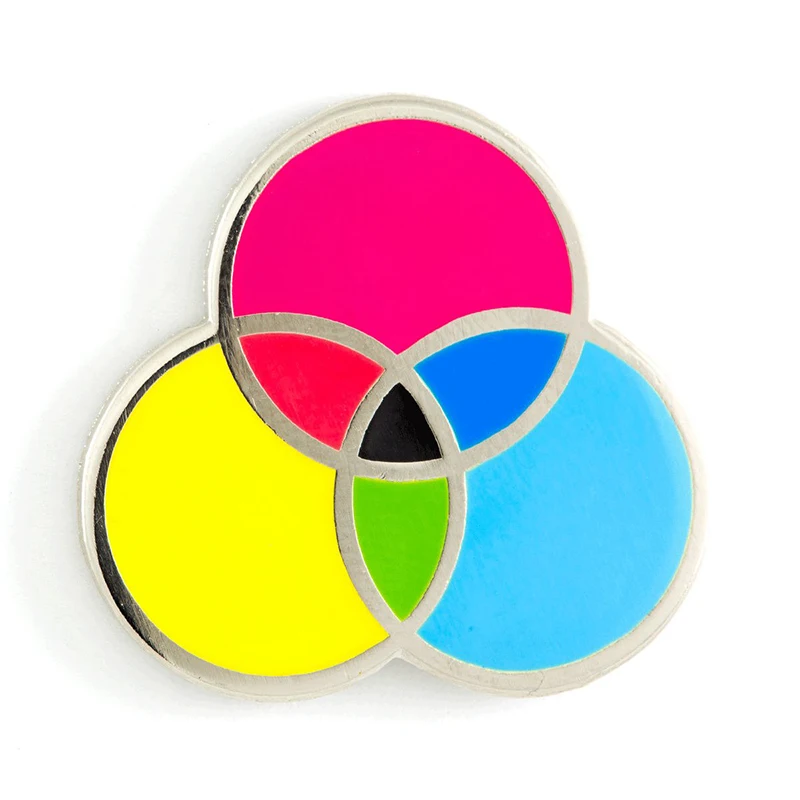 CMYK artysta kolor koła emaliowane Pin