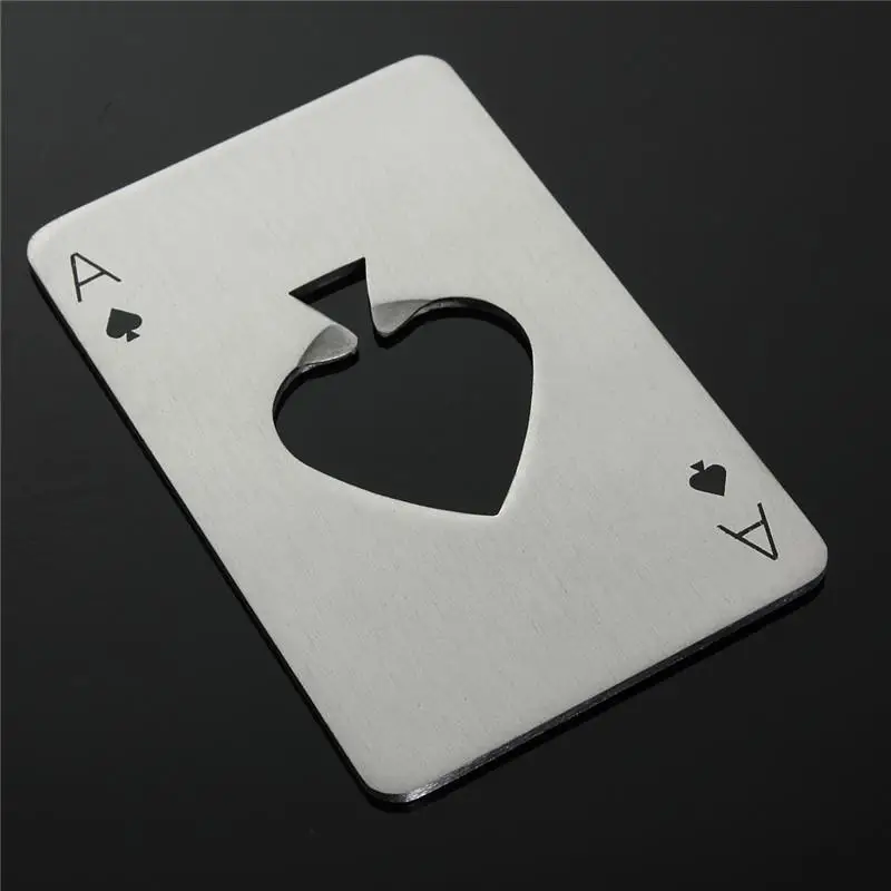 Ace of Spades Poker Playing Card, Bar Tool, Soda Beer Bottle Cap Opener, Christmas Gift, 50% Shipping Fee