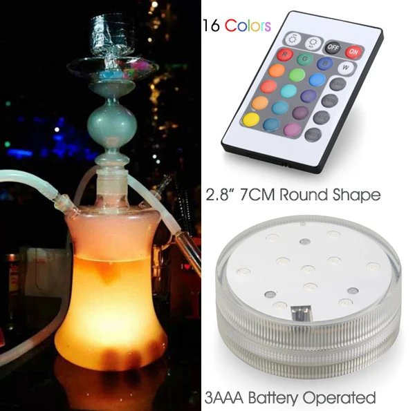 

4pcs/lot Submersible led vase base light,Shisha light,Paper lantern,Remote control RGB Led Floralytes For Wedding Party Decor