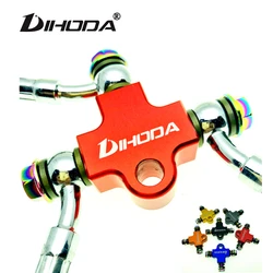 Motocicleta universal modificado linha de mangueira do freio hidráulico cnc tubo tee conector tee acoplamento tee encaixe adaptador de 3 vias