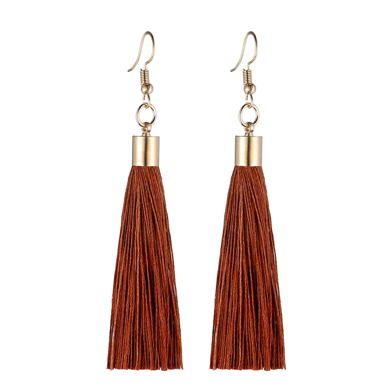 LOVBEAFAS Fringe Quaste Ohrringe Für Frauen Gold Farbe Vintage Lange Tropfen Baumeln Ohrringe Mode Hochzeit Schmuck Party Geschenk – Detail 13