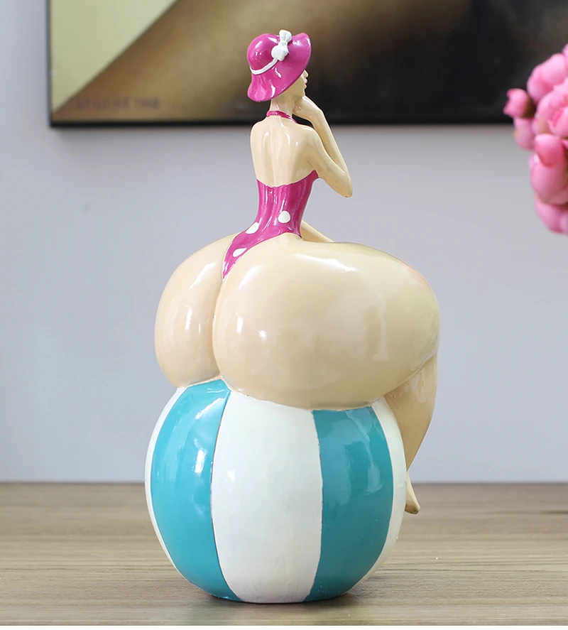 Beautifully Plump Woman Figurine Body Statues Resin Crafts Beautiful Woman Sculpture Abstract Art Home Decoration