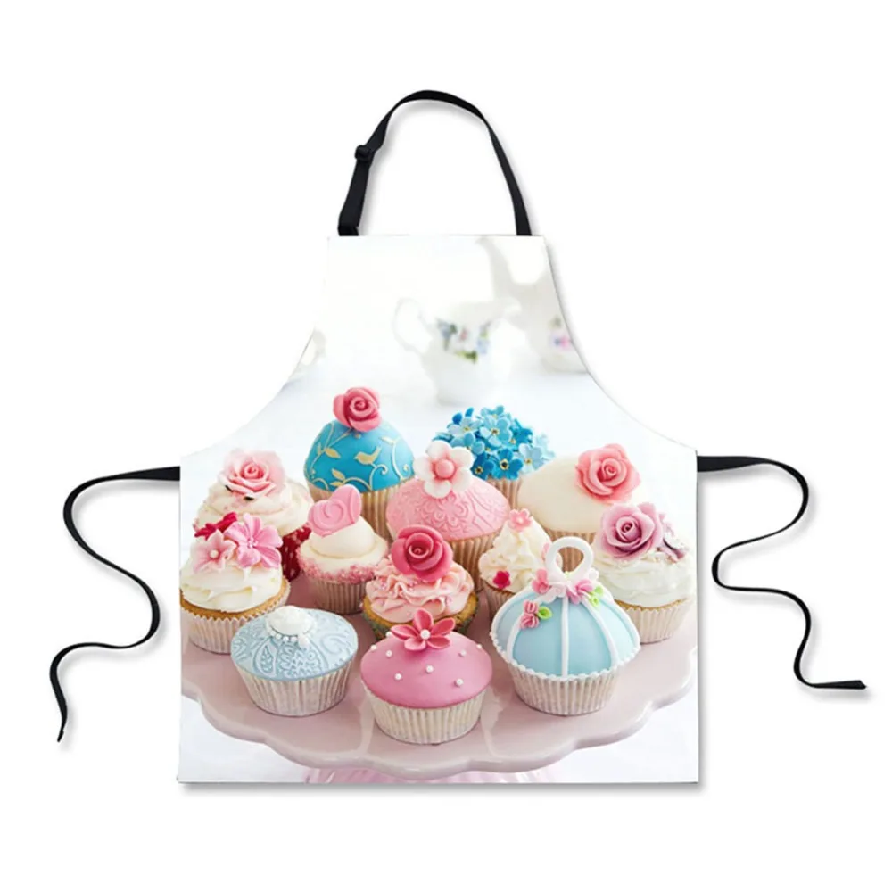 Colorful Rainbow Cake Girl Design Apron for Women Men