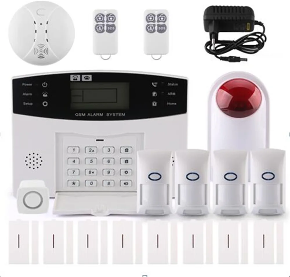 

APP Remote Control GSM Alarm System With Smoke Sensor and Strobe Siren CS85-FD