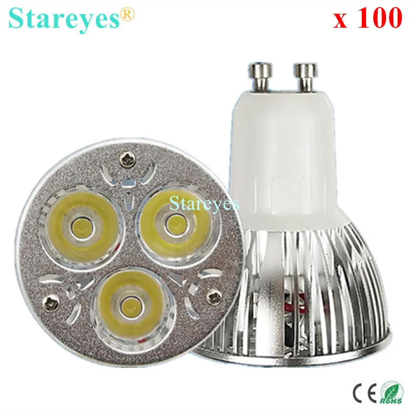 

FedEX Free shipping 100 pcs Dimmable Lathe-Aluminum 3W GU10 E27 MR16 B22 E14 GU5.3 High Power LED Bulb LED Spotlight lamp light