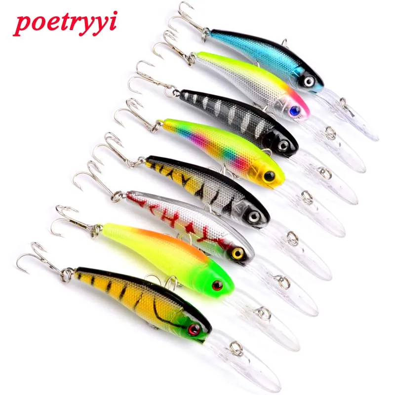 1PC/lot 10.1cm 7.8g Fishing Lure Minnow Hard Bait with 2 Fishing Hooks Fishing Tackle Lure 3D Eyes 30