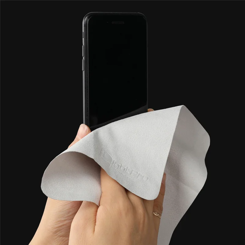 Obiettivo per fotocamera schermo in pelle scamosciata Superfine panno per la pulizia delle lenti in vetro per Canon Nikon filtro UV CPL Sony Tablet pc iPhone