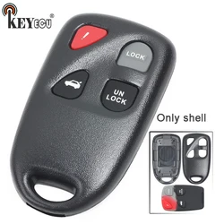 KEYECU per Mazda KPU41805, KPU41777, KPU41701 Custodia protettiva sostitutiva per chiave remota per auto Fob 3 + 1 4 pulsanti