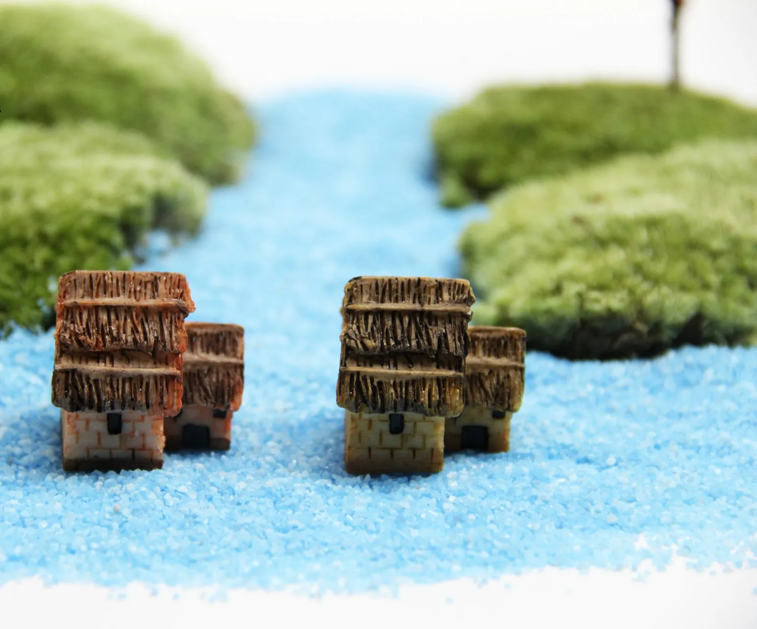 1 Pcs Bridge Hut Windmill House Castle Mini Craft Figurine Plant Pot Garden Ornament Miniature Fairy Garden Decor