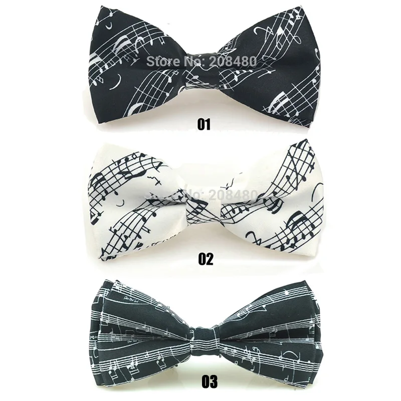 

Funny Casual Bowtie Women Men Unisex Tuxedo Classic Double fold Sound Spectrum /Music Note Adjustable Gravata Gift Formal Dress