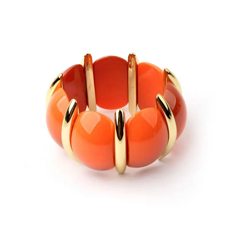 New Bohemia Bubble Resin Bracelet For Women Elastic Boho Maxi Acrylic Bangles Female Jewelry Party Girls Gift