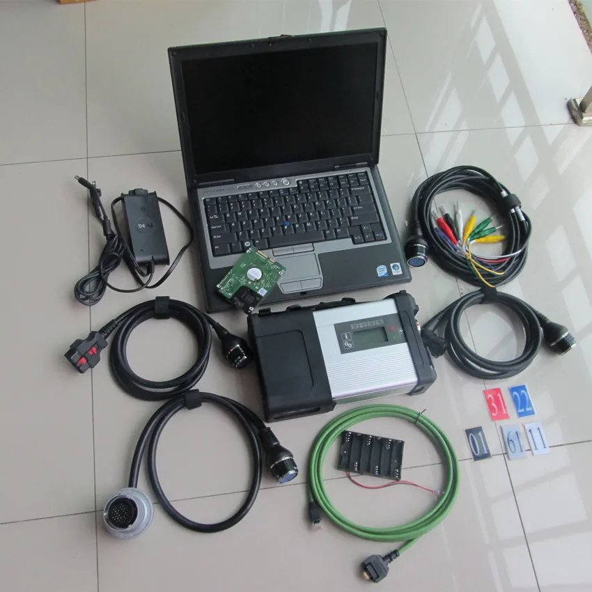 Star Diagnosis c5 Mb Sd Compact 5 Five Cables with Newest Software  SSD 480GB Installed in d630 Laptop Full Set