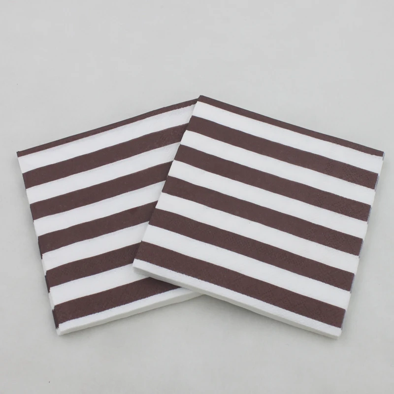 [RainLoong]  Wave Chevron Paper Napkin For Children Tissue Printed Napkins Supply 25cm*25cm (20pcs/pack)