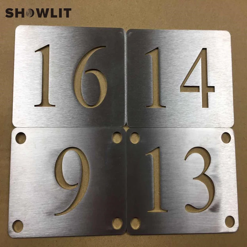 

Precision Handcraft Brushed Stainless Steel House Plate Custom Made Available