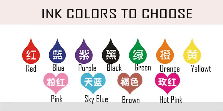 Customized Photosensitive  Diy pre ink customized self-inking stamp rubber round and oval for scrapbooking