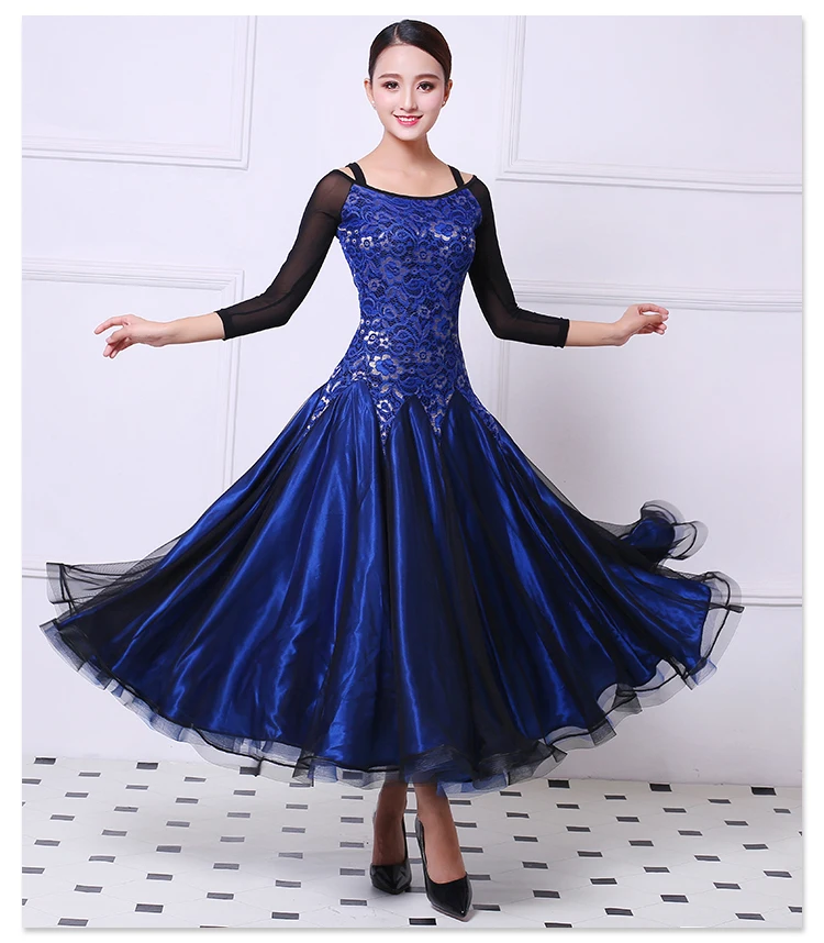 

Ballroom Dance Dress Competition Costumes Dresses Standard Dance Dress For Women PerformanceDancewears S M L XL