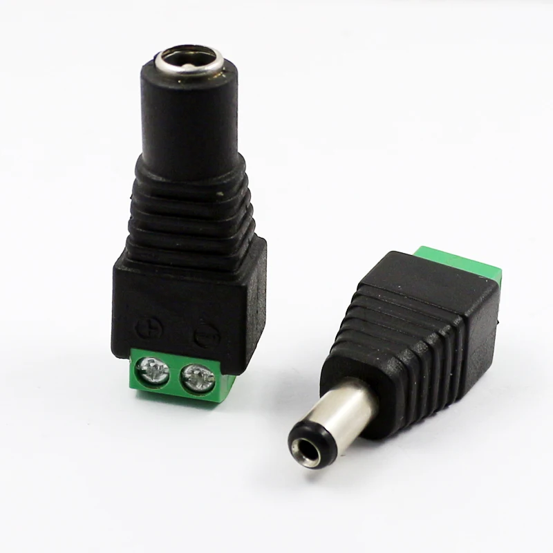 ATORCH DC 12V 5,5mm Power Jack Stecker Männliche und weibliche Abnehmbare Terminal Block 2,1mm Adapter Stecker