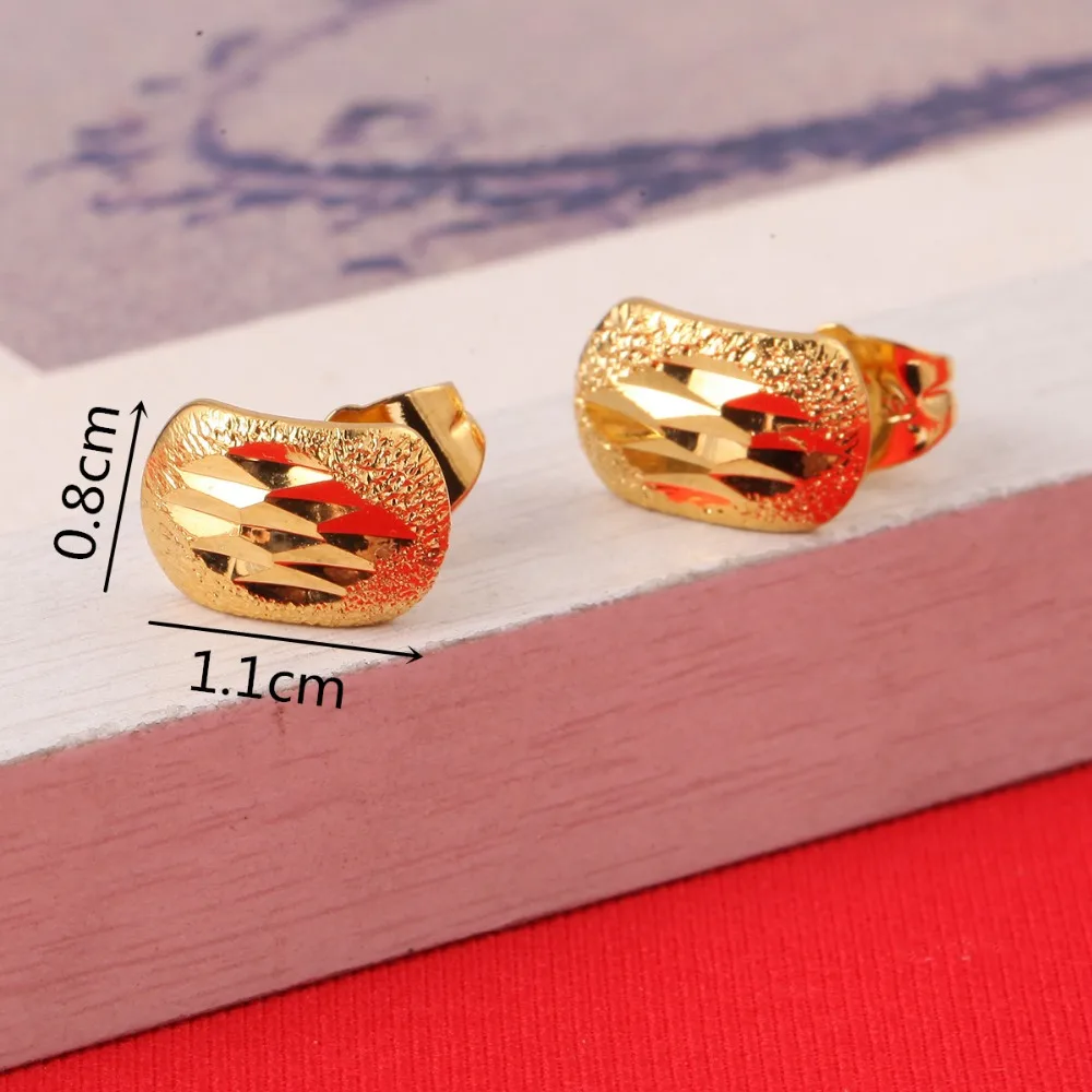 Ethiopian Earrings For Women Girl Baby 22K Gold Color Jewelry Factory Price