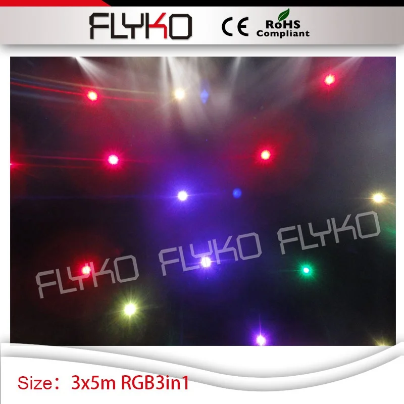 flexible star led lights curtain 10ft*17ft full color led flashlight