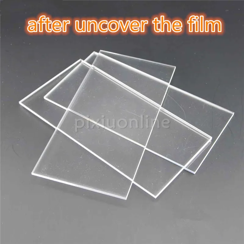 1piece J141 Acrylic Board 12*6cm Full Thickness 2mm Cover Thicken film High Transparency Plastic Board For DIY