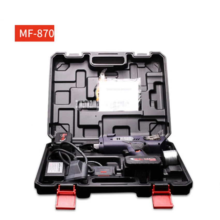 New MF-870 Lightweight Automatic Rebar Tying Machine 7-34mm 12.8V Charging Electric Strapping Machine Steel Strapping Machine